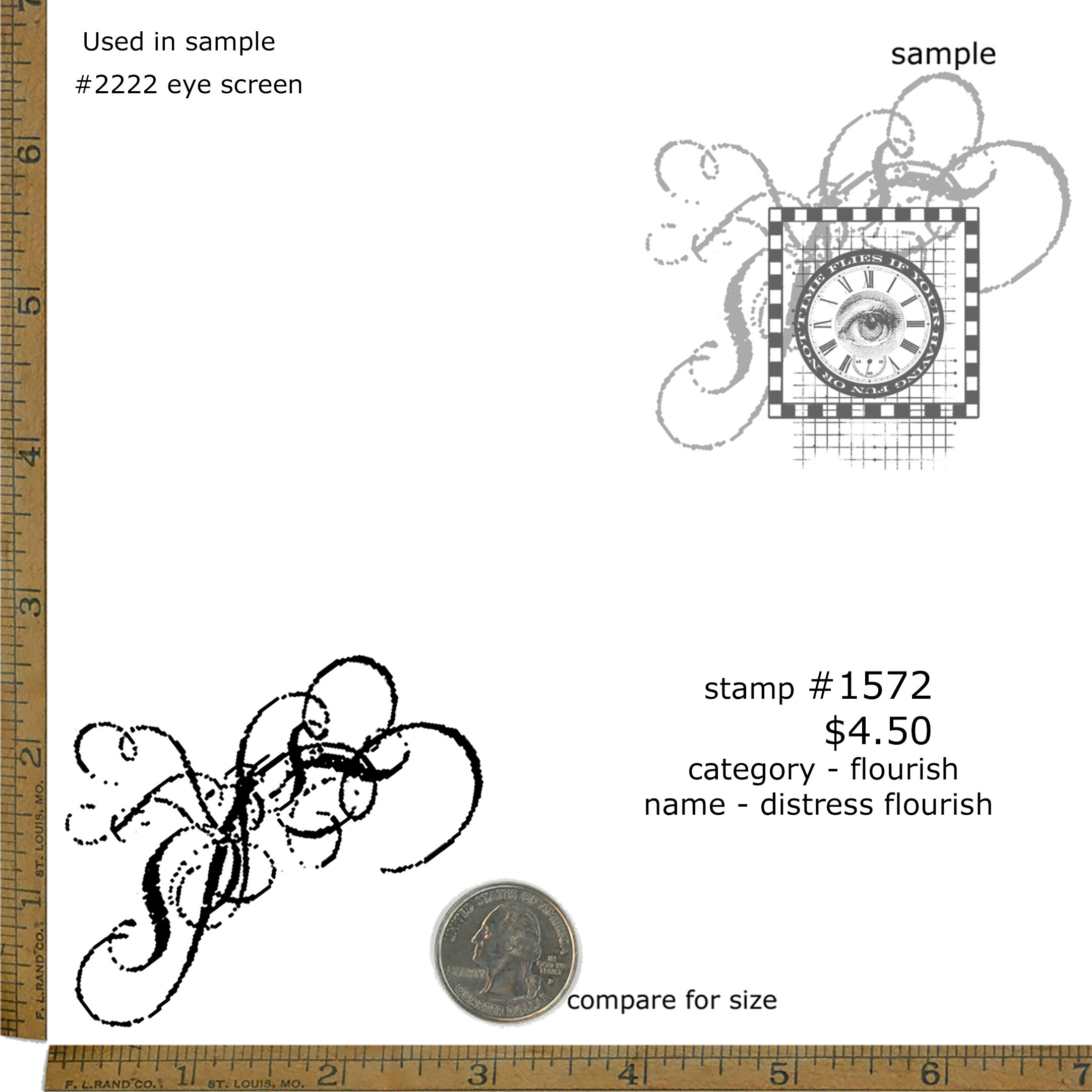 #1572 - Distress Flourish - Flourish